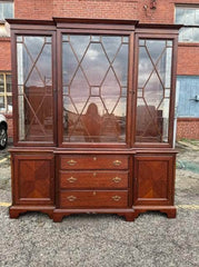 Traditional Extra-Large Vintage China Cabinet Lacquered