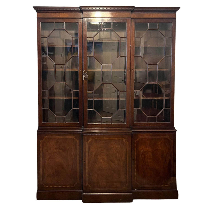 China Cabinets & Hutches Traditional Fretwork China Cabinet - Custom Lacquered The Resplendent Crow