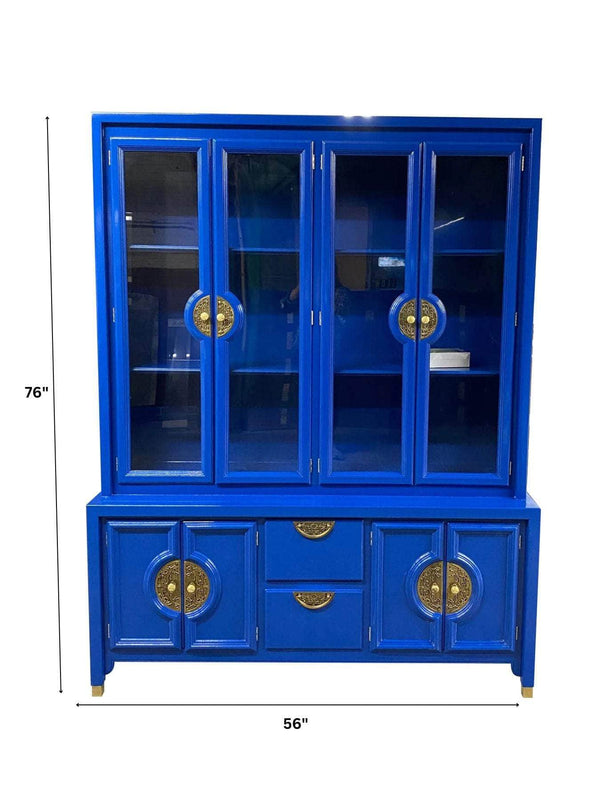China Cabinets & Hutches Vintage Chinoiserie China Cabinet - Lacquered The Resplendent Crow