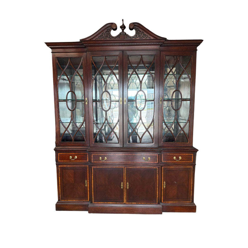 China Cabinets & Hutches Vintage Pennsylvania House Breakfront China Cabinet - Custom Lacquered The Resplendent Crow