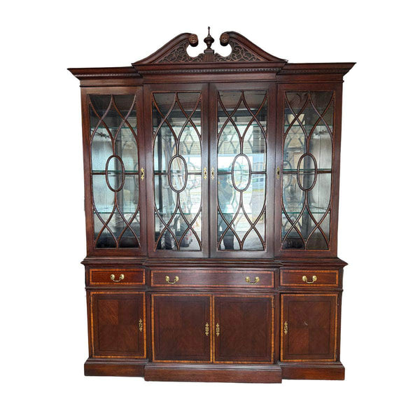 China Cabinets & Hutches Vintage Pennsylvania House Breakfront China Cabinet - Custom Lacquered The Resplendent Crow