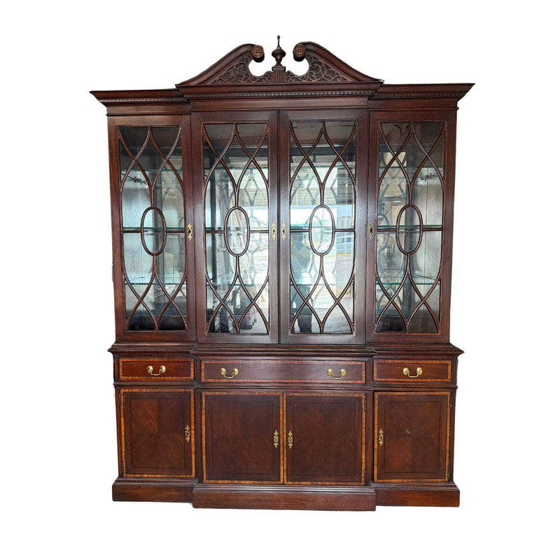 China Cabinets & Hutches Vintage Pennsylvania House Breakfront China Cabinet - Custom Lacquered The Resplendent Crow