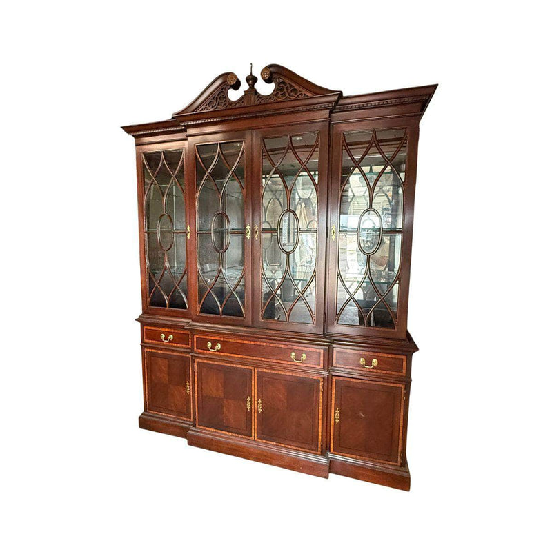 China Cabinets & Hutches Vintage Pennsylvania House Breakfront China Cabinet - Custom Lacquered The Resplendent Crow