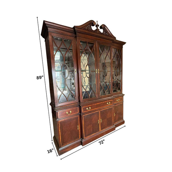 China Cabinets & Hutches Vintage Pennsylvania House Breakfront China Cabinet - Custom Lacquered The Resplendent Crow