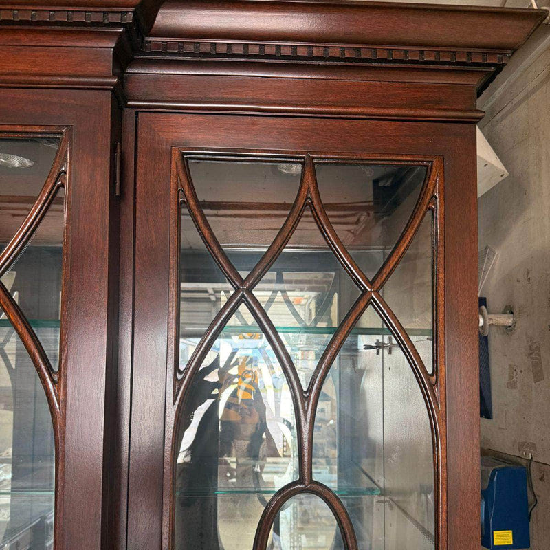 China Cabinets & Hutches Vintage Pennsylvania House Breakfront China Cabinet - Custom Lacquered The Resplendent Crow