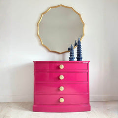 Curved Chest in Peony Pink - Ready To Ship