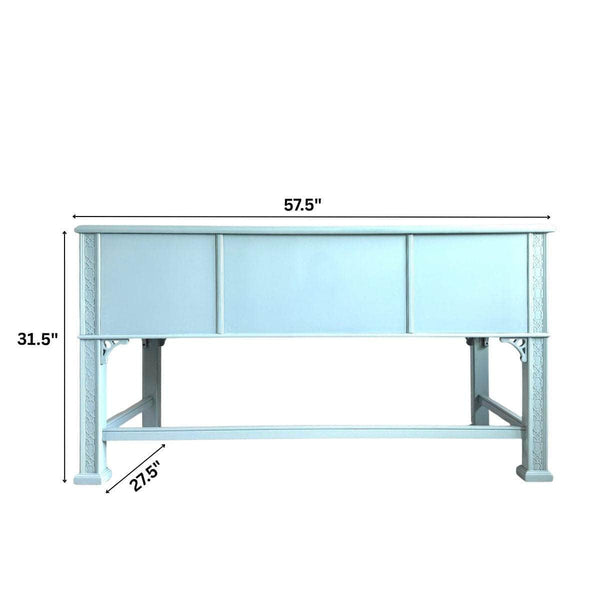Desk Executive Desk with Fretwork - Ready To Ship The Resplendent Crow