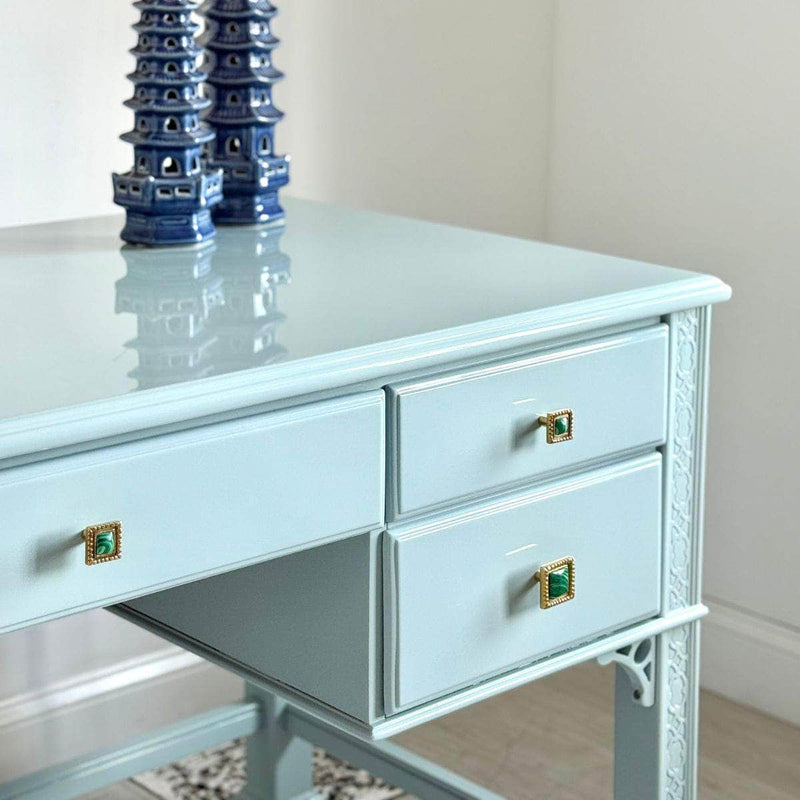 Desk Executive Desk with Fretwork - Ready To Ship The Resplendent Crow