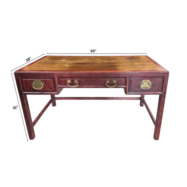 Desk Henredon Chinoiserie Desk - Custom Lacquered The Resplendent Crow