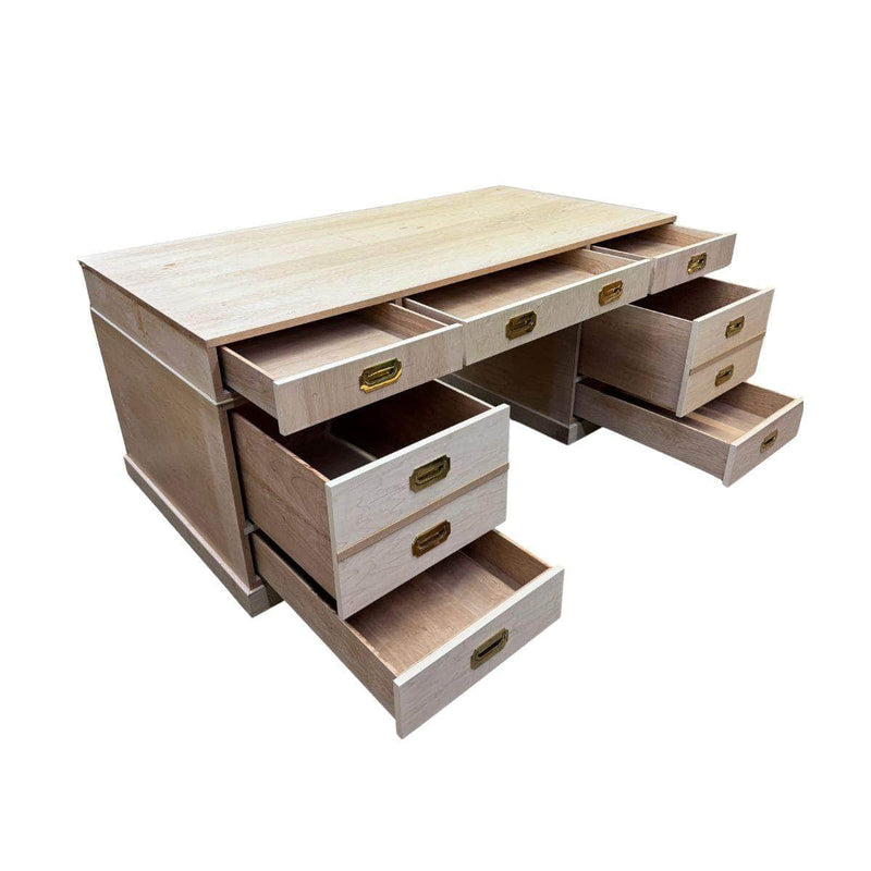 Desks Executive Campaign Desk - Lacquered The Resplendent Crow