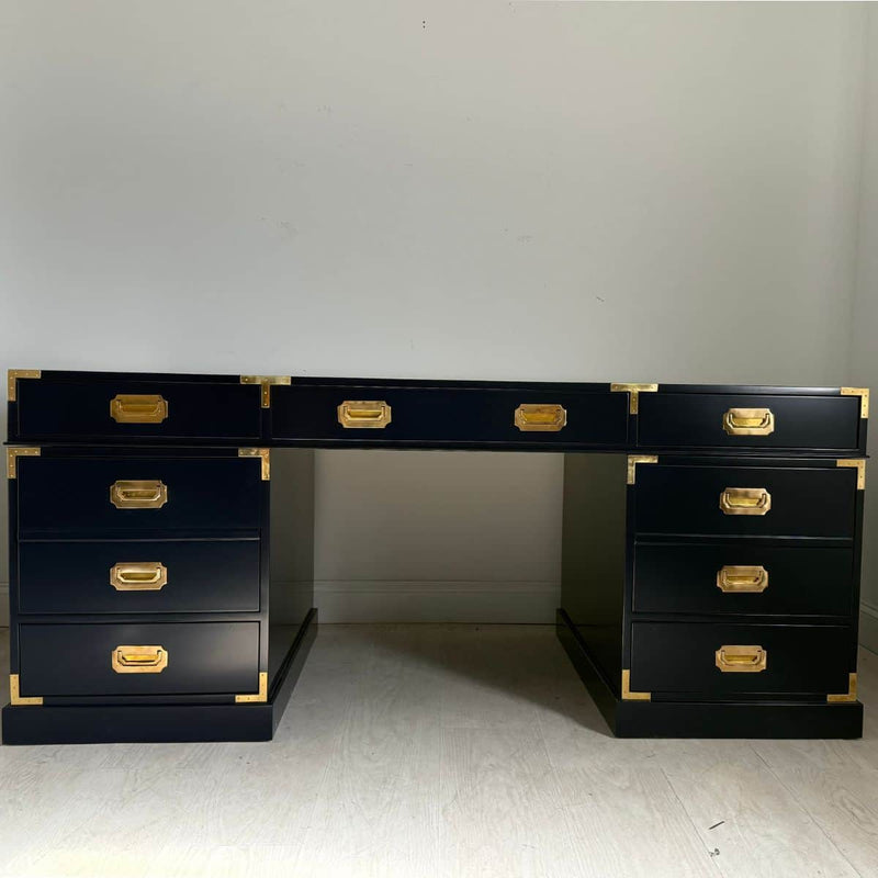 Desks Executive Campaign Desk - Lacquered The Resplendent Crow