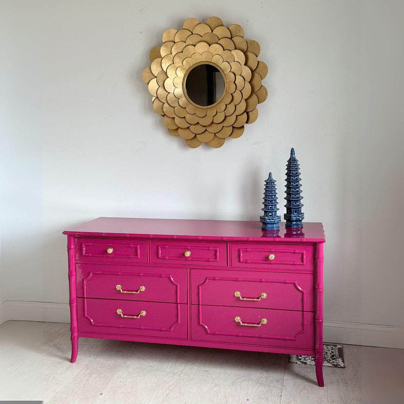 Dixie Full Bamboo 7-Drawer Dresser in Dynamo - Ready To Ship The Resplendent Crow