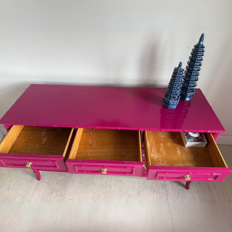 Dixie Full Bamboo 7-Drawer Dresser in Dynamo - Ready To Ship The Resplendent Crow