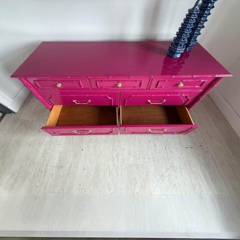 Dixie Full Bamboo 7-Drawer Dresser in Dynamo - Ready To Ship The Resplendent Crow