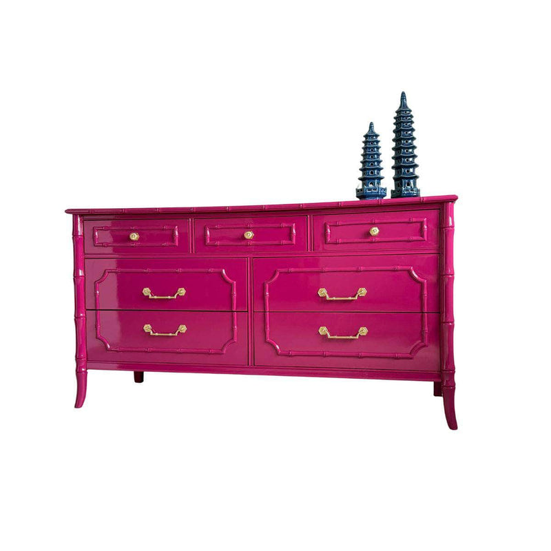Dixie Full Bamboo 7-Drawer Dresser in Dynamo - Ready To Ship The Resplendent Crow