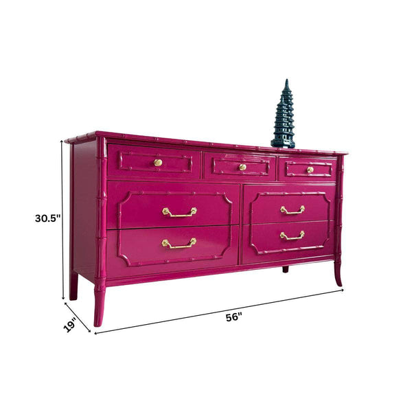 Dixie Full Bamboo 7-Drawer Dresser in Dynamo - Ready To Ship The Resplendent Crow