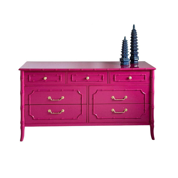 Dixie Full Bamboo 7-Drawer Dresser in Dynamo - Ready To Ship The Resplendent Crow