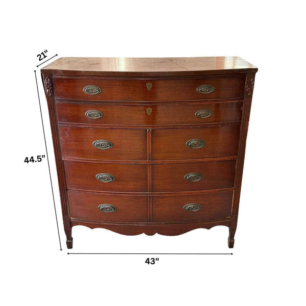Dressers 5-Drawer Tallboy - Custom Lacquered The Resplendent Crow