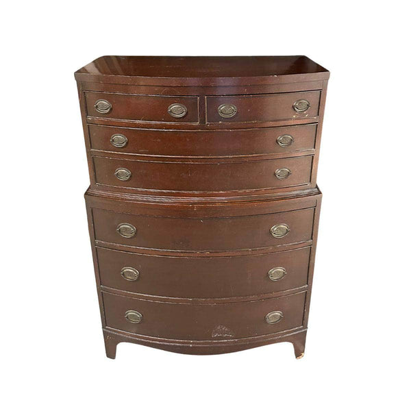 Dressers 6-Drawer Traditional Curved Tallboy - Custom Lacquered The Resplendent Crow
