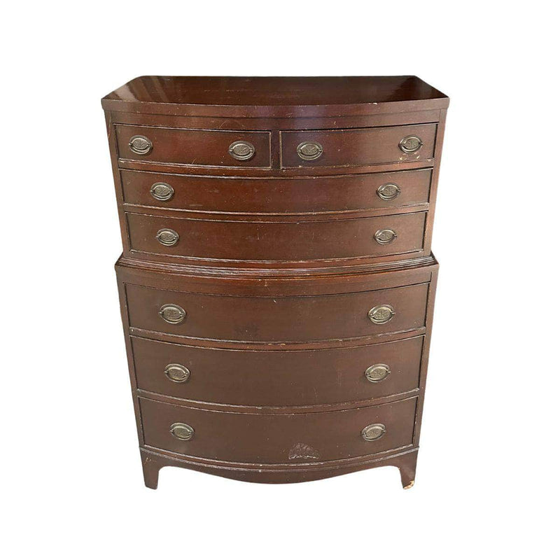 Dressers 6-Drawer Traditional Curved Tallboy - Custom Lacquered The Resplendent Crow