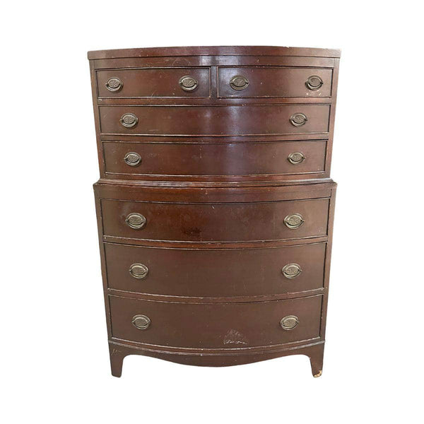 Dressers 6-Drawer Traditional Curved Tallboy - Custom Lacquered The Resplendent Crow