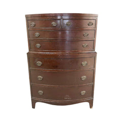 6-Drawer Traditional Curved Tallboy - Custom Lacquered