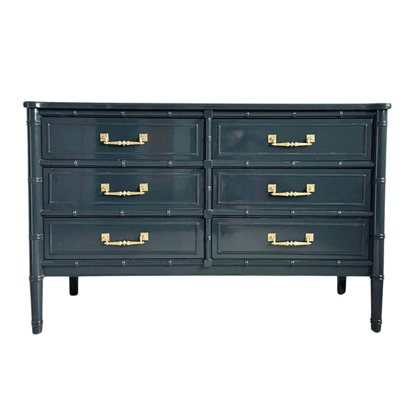 Dressers Bali Hai Faux bamboo dresser in Railings - Ready to ship The Resplendent Crow