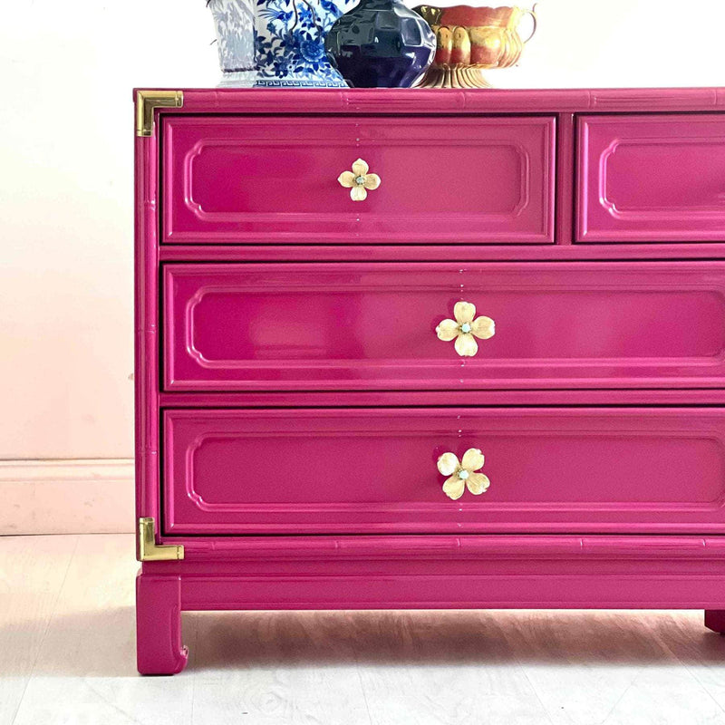 Dressers Chinoiserie Dresser in Ruby - Ready To Ship The Resplendent Crow