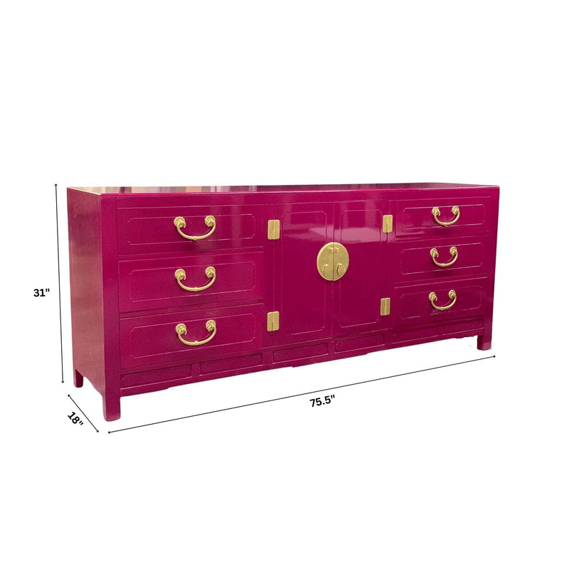 Dressers Chinoiserie Dresser - Lacquered The Resplendent Crow
