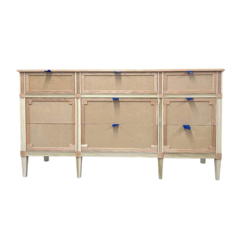 lacquered linen dresser Bryant Extra Large 6 Drawer Chest Chiffon White Lacquered Linen