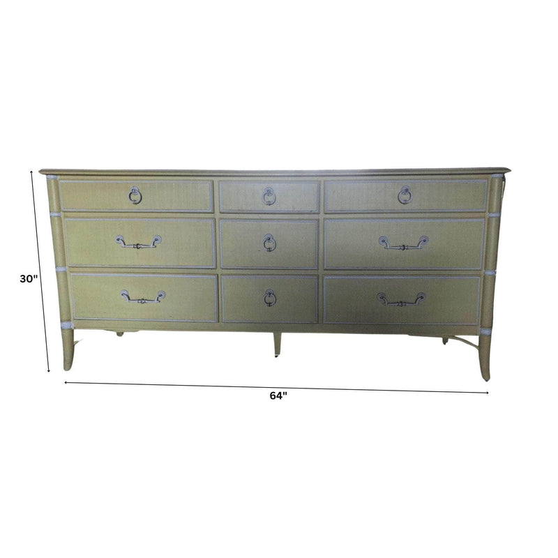 vintage long dresser Long Vintage Faux Bamboo Dresser