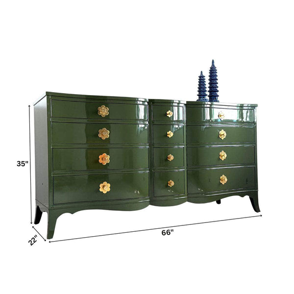 Dressers RWay 12-Drawer Dresser in Olive Green - Ready To Ship The Resplendent Crow