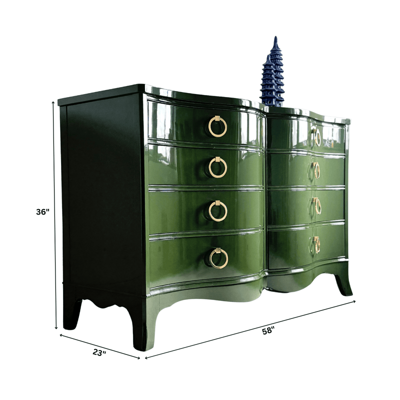 Serpentine Dresser in Olive Serpentine Dresser in Olive