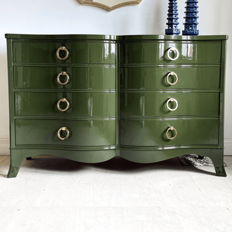 Serpentine Dresser in Olive