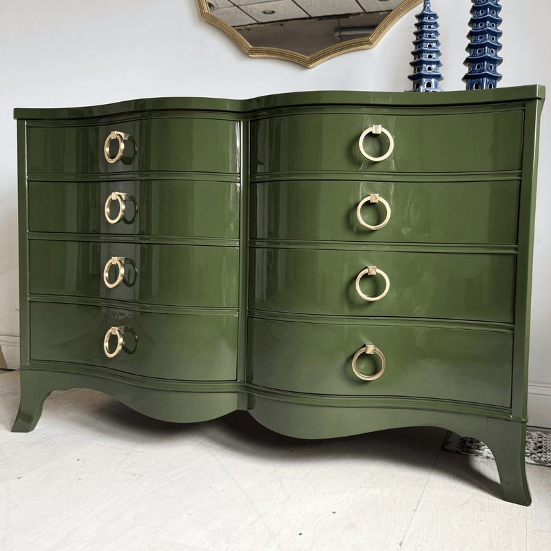 Serpentine Dresser in Olive