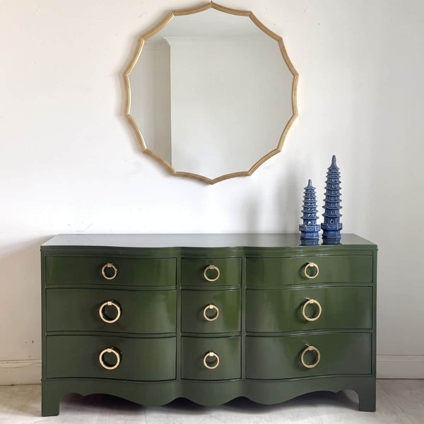 vintage dresser Large dresser, plum frame, faux malachite inserts, brass hardware this versatile dresser combines timeless charm with practical functionality. Vintage Empire Four Drawer Dresser