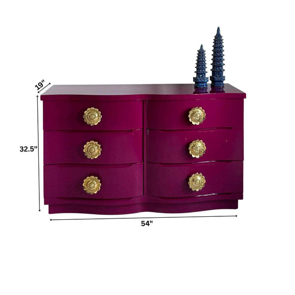 Dressers Six Drawer Dresser in Ruby - Ready To Ship The Resplendent Crow