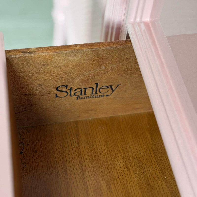 Dressers Stanley Faux Bamboo Armoire in Salmonberry The Resplendent Crow