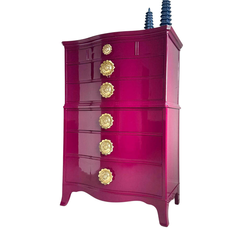 Dressers Tallboy in Ruby - Ready to Ship The Resplendent Crow