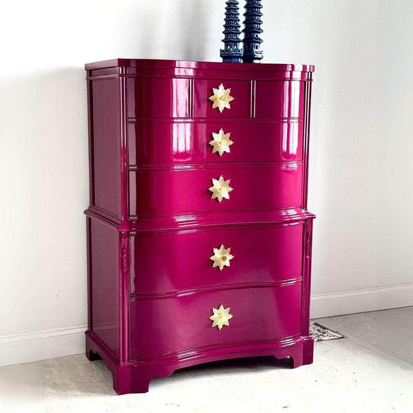 Dressers Tallboy in Ruby - Ready to Ship The Resplendent Crow