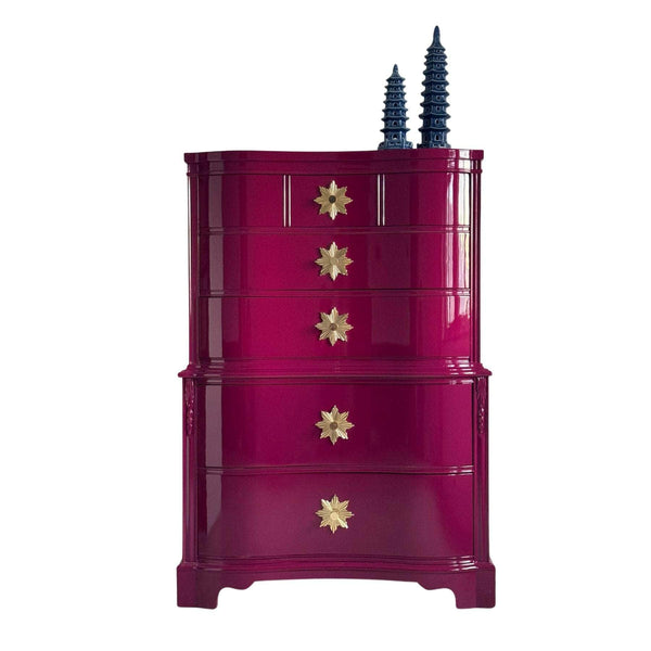 Dressers Tallboy in Ruby - Ready to Ship The Resplendent Crow