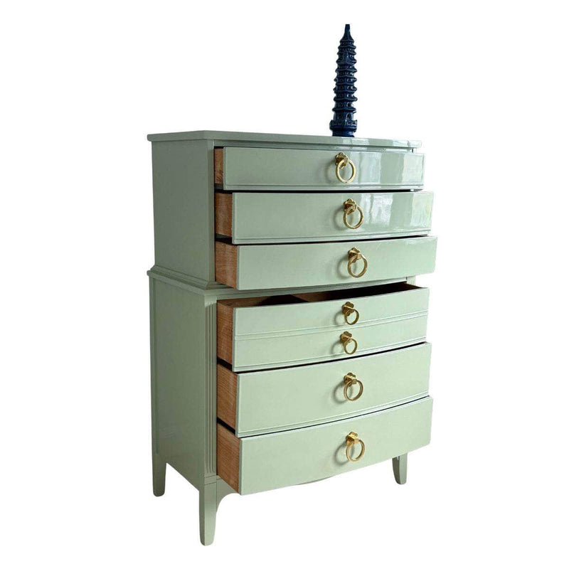 Dressers Tallboy in Soft Green - Ready To Ship The Resplendent Crow