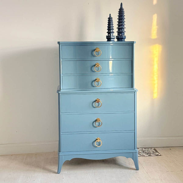 Tallboy Lacquered in Mozart Blue - Ready to Ship Tallboy Lacquered in Mozart Blue - Ready to Ship