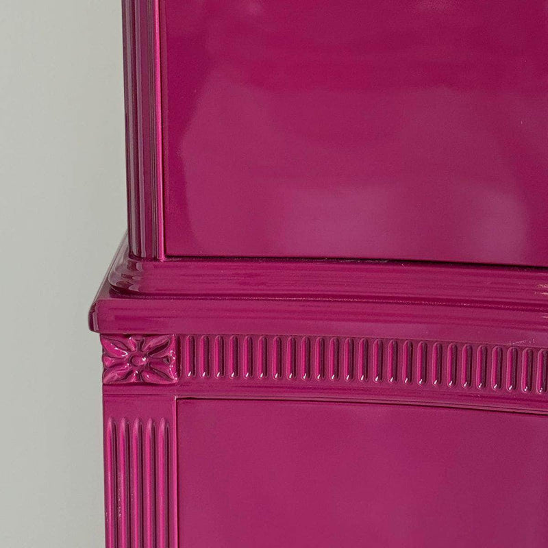 Dressers Tallboy Lacquered in Ruby - Ready To Ship The Resplendent Crow