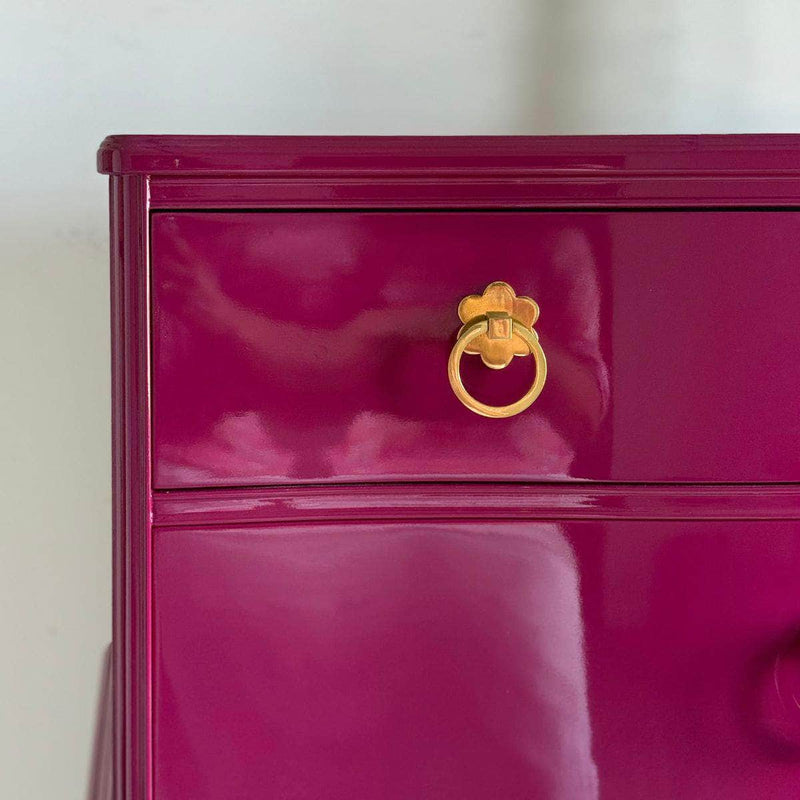 Dressers Tallboy Lacquered in Ruby - Ready To Ship The Resplendent Crow