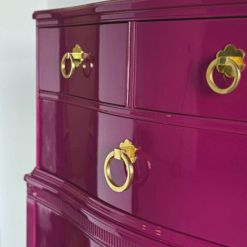 Dressers Tallboy Lacquered in Ruby - Ready To Ship The Resplendent Crow