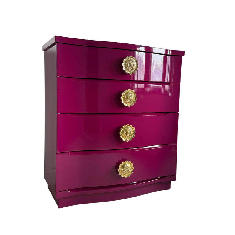 Dressers Tallboy Lacquered in Ruby - Ready To Ship The Resplendent Crow