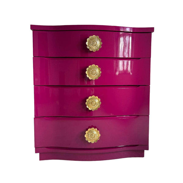 Dressers Tallboy Lacquered in Ruby - Ready To Ship The Resplendent Crow