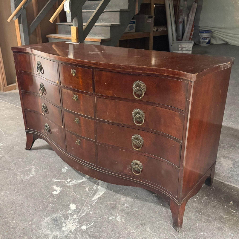 Dressers Traditional Mahogany Concave Dresser - Lacquered The Resplendent Crow