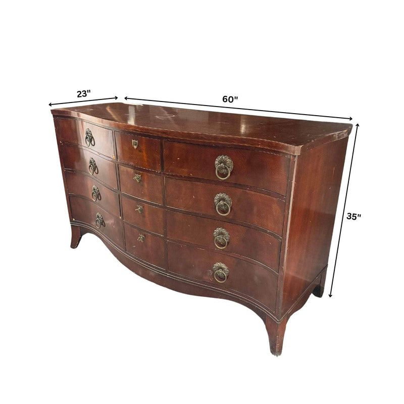 Dressers Traditional Mahogany Concave Dresser - Lacquered The Resplendent Crow